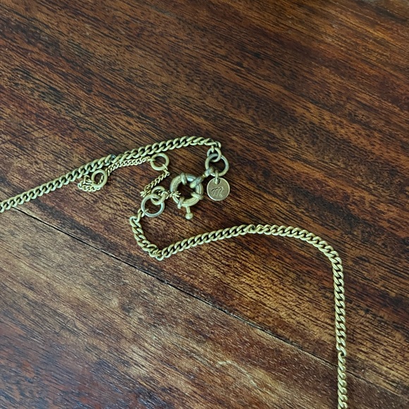 Madewell Green and Gold Geometric Necklace - Picture 2 of 2